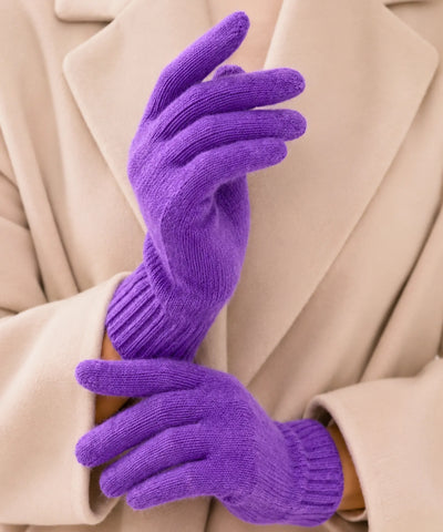 Comprar luva de frio feminina tricot felpuda elastano inverno macia elegante várias cores barata em promoção ANELLIMN