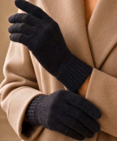 Comprar luva de frio feminina tricot felpuda elastano inverno macia elegante várias cores barata em promoção ANELLIMN