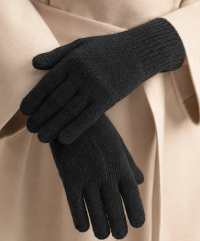 Comprar luva de frio feminina tricot felpuda elastano inverno macia elegante várias cores barata em promoção ANELLIMN