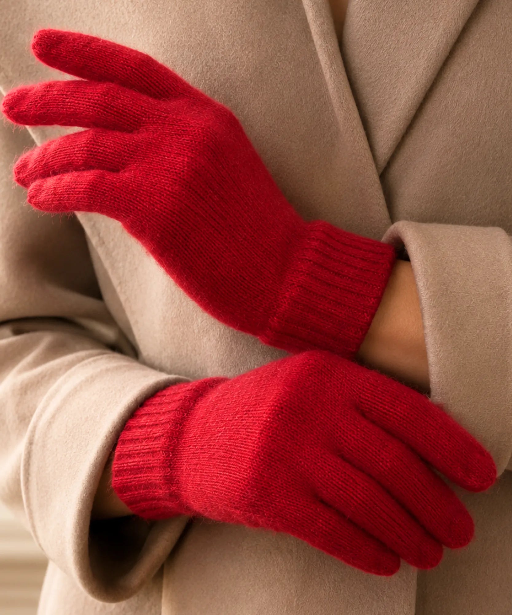 Comprar luva de frio feminina tricot felpuda elastano inverno macia elegante várias cores barata em promoção ANELLIMN