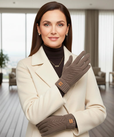 Comprar luva feminina pelúcia touch screen térmica premium macia inverno barata