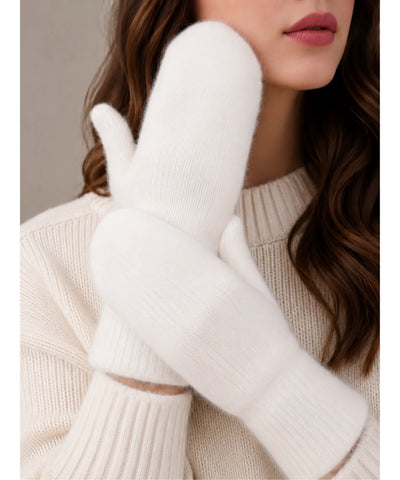 Comprar luva tricotada feminina fechada lã punho duplo reforçado luva de frio inverno promoção ANELLIMN