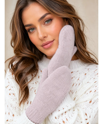 Comprar luva tricotada feminina fechada lã punho duplo reforçado luva de frio inverno promoção ANELLIMN