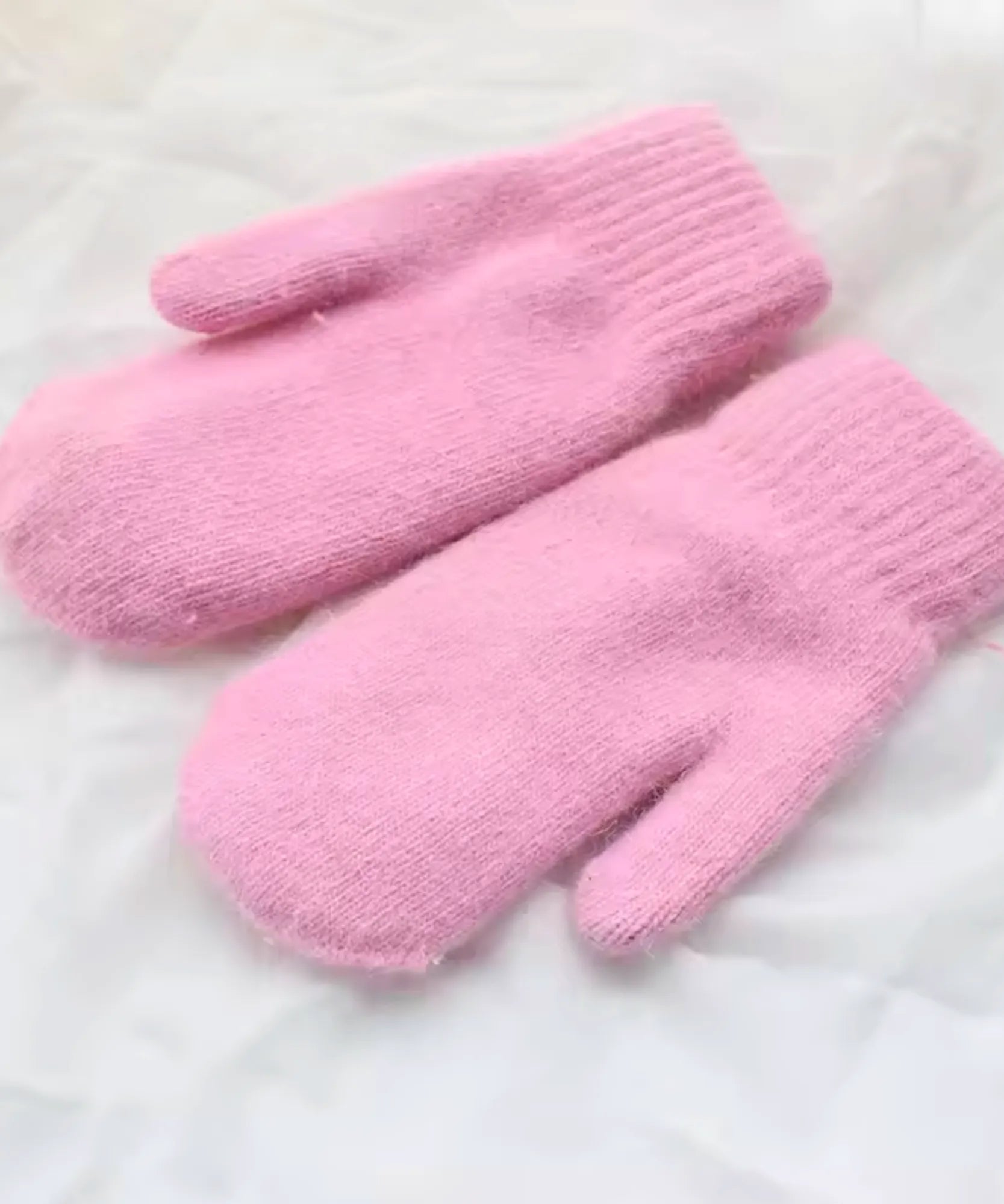Comprar luva tricotada feminina fechada lã punho duplo reforçado luva de frio inverno promoção ANELLIMN