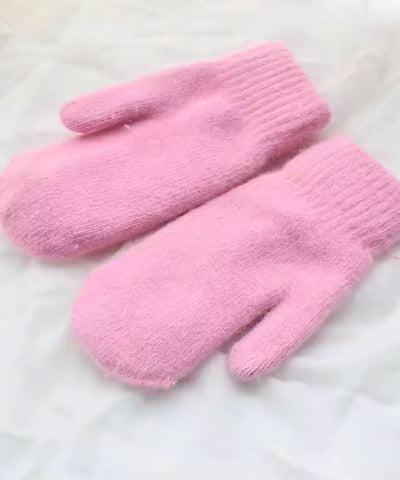 Comprar luva tricotada feminina fechada lã punho duplo reforçado luva de frio inverno promoção ANELLIMN