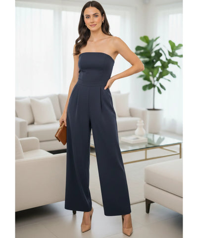 Macacão Feminino Alfaiataria Tomara Que Caia Elegante | Marine