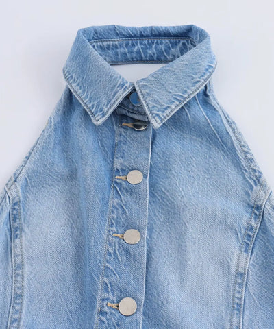 Macacão Feminino Jeans Pantalona Larga Casual Elegante | Rosae