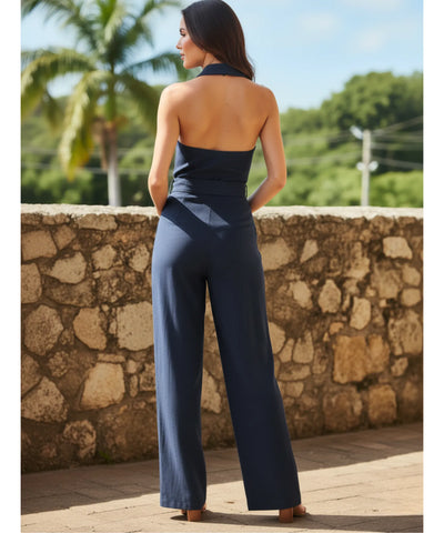 Macacão Feminino Linho Alfaiataria Elegante Social | Case