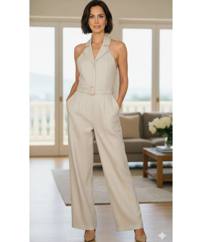 Macacão Feminino Linho Alfaiataria Elegante Social | Case