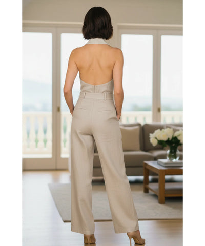 Macacão Feminino Linho Alfaiataria Elegante Social | Case