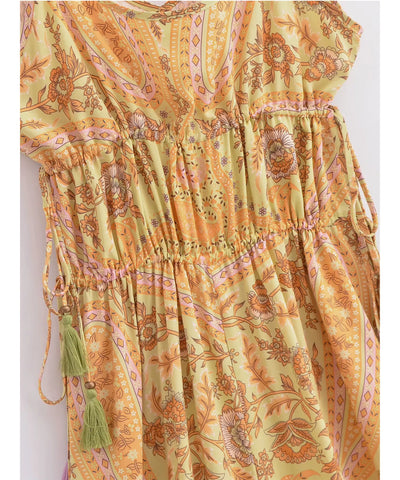 Macacão Feminino Longo Estampado Pantalona Boho Casual | Louise