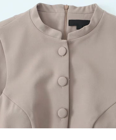 Macaquinho Feminino Alfaiataria Botões Elegante Casual | Bange