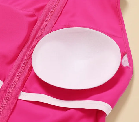 Comprar macaquinho fitness feminino frente única zíper costas nadador franzido bumbum barato ANELLIMN