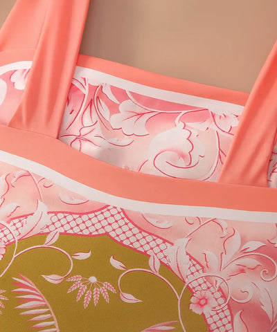 Comprar maiô estampado tropical feminino com saída de praia em poliamida para resort e piscina barato em promoção