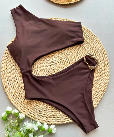 Maiô Feminino Um Ombro Só com Recortes Exclusivos | Liara