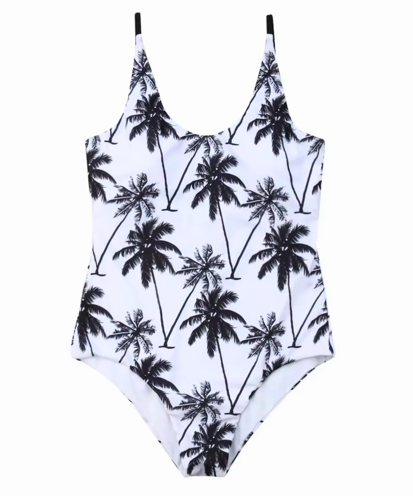 Comprar maiô feminino mãe e filha com bojo estampa coqueiros e shorts masculino pai filho praia piscina barato ou em promoção ANELLIMN
