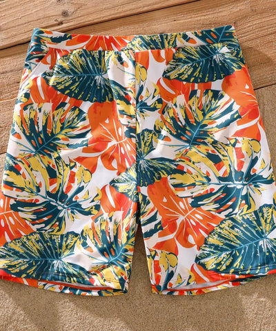 Maiô Mãe e Filha Azul com Shorts Pai e Filho Praia | Leme