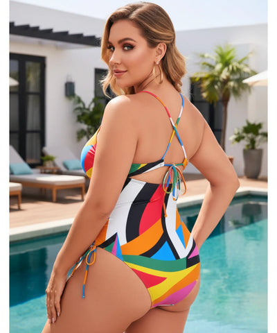 Maiô Plus Size Floral Feminino Modelador com Babados Praia | Beli