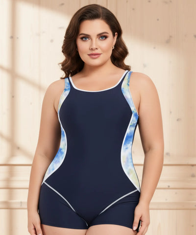 Maiô Plus Size Natação Shorts Hidroginástica Feminino | Acqua