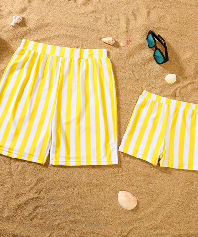 Maiô Tal Mãe Tal Filha com Shorts Família Listrado | Mel