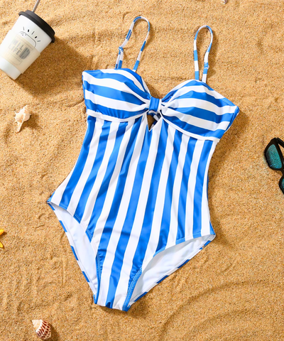 Maiô Tal Mãe Tal Filha com Shorts Família Listrado | Mel