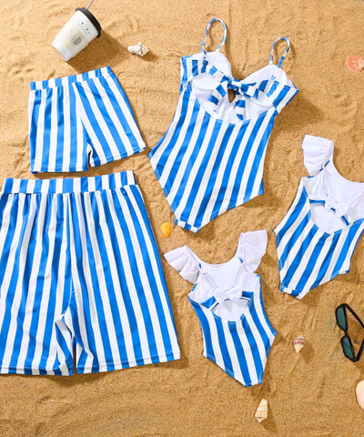 Maiô Tal Mãe Tal Filha com Shorts Família Listrado | Mel