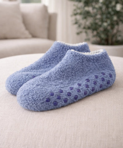 Comprar Meia Antiderrapante Peluciada Térmica Feminina Confortável Segura Casa Inverno barato