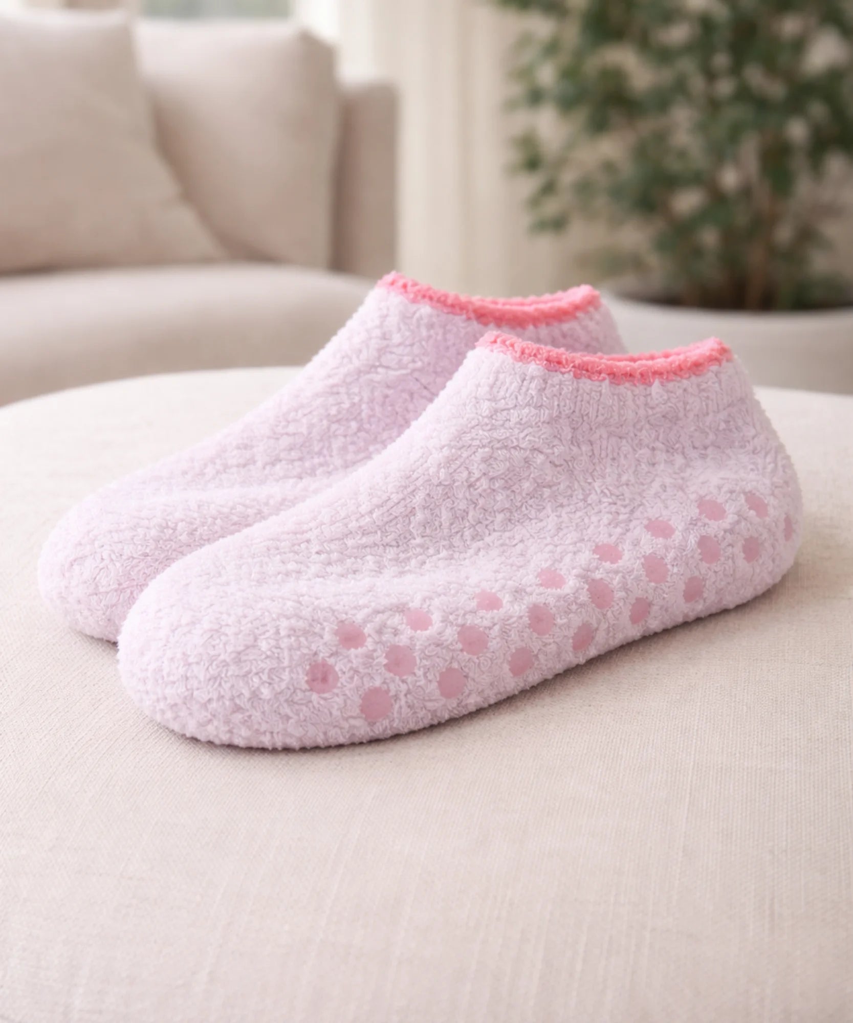 Comprar Meia Antiderrapante Peluciada Térmica Feminina Confortável Segura Casa Inverno barato