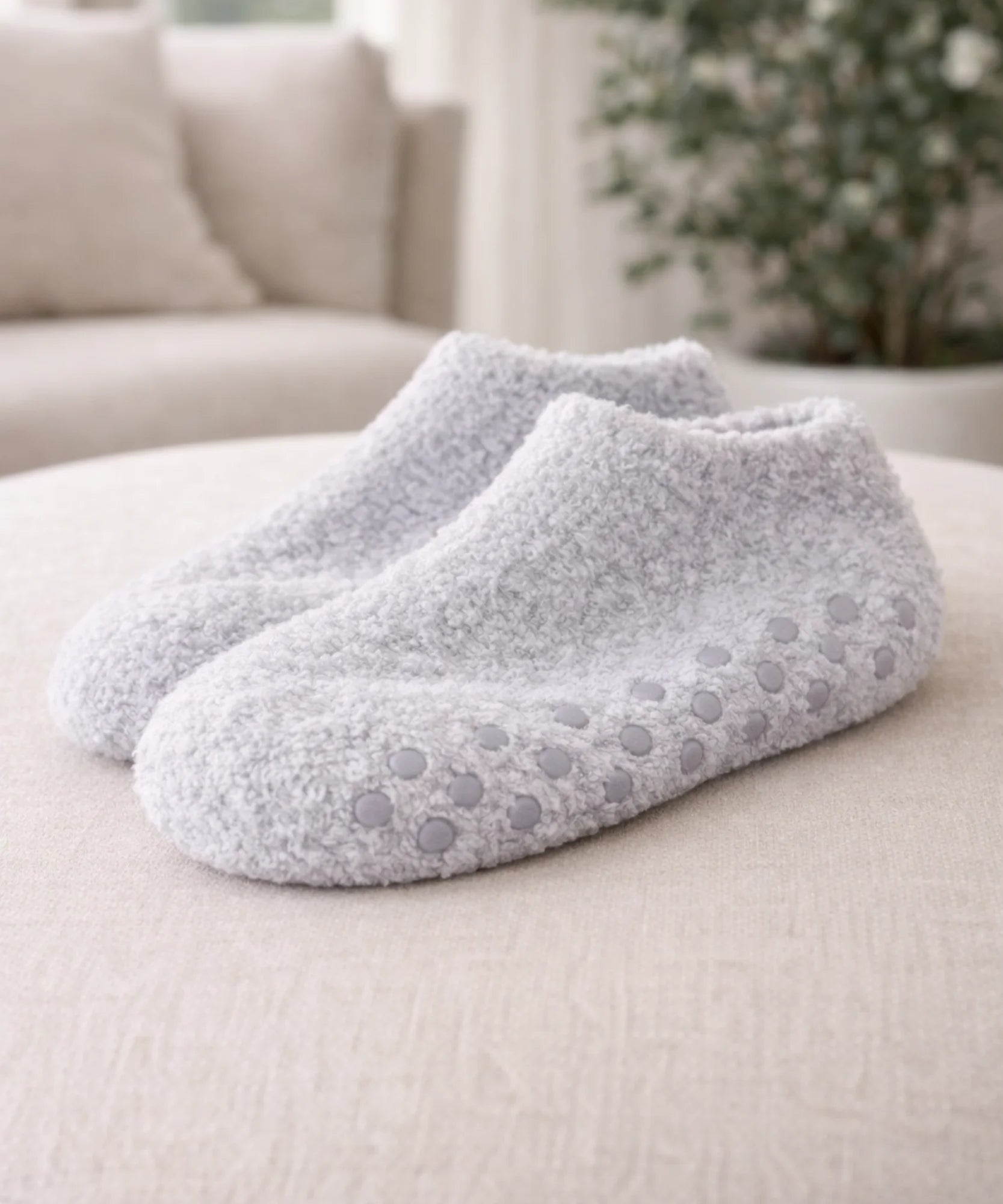 Comprar Meia Antiderrapante Peluciada Térmica Feminina Confortável Segura Casa Inverno barato