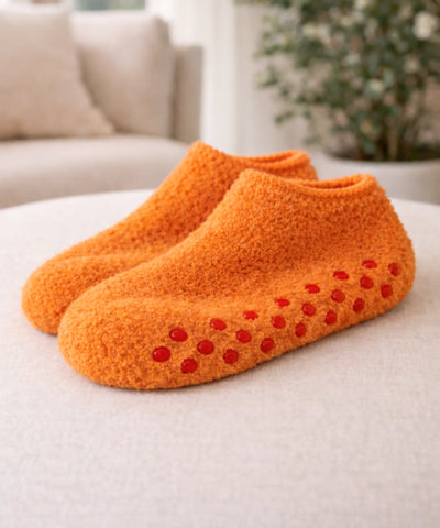 Comprar Meia Antiderrapante Peluciada Térmica Feminina Confortável Segura Casa Inverno barato