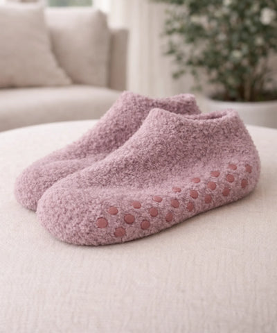 Comprar Meia Antiderrapante Peluciada Térmica Feminina Confortável Segura Casa Inverno barato