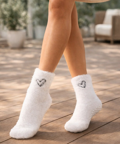  Comprar meia peluciada feminina antiderrapante felpuda inverno quente dormir casa barato em promoção