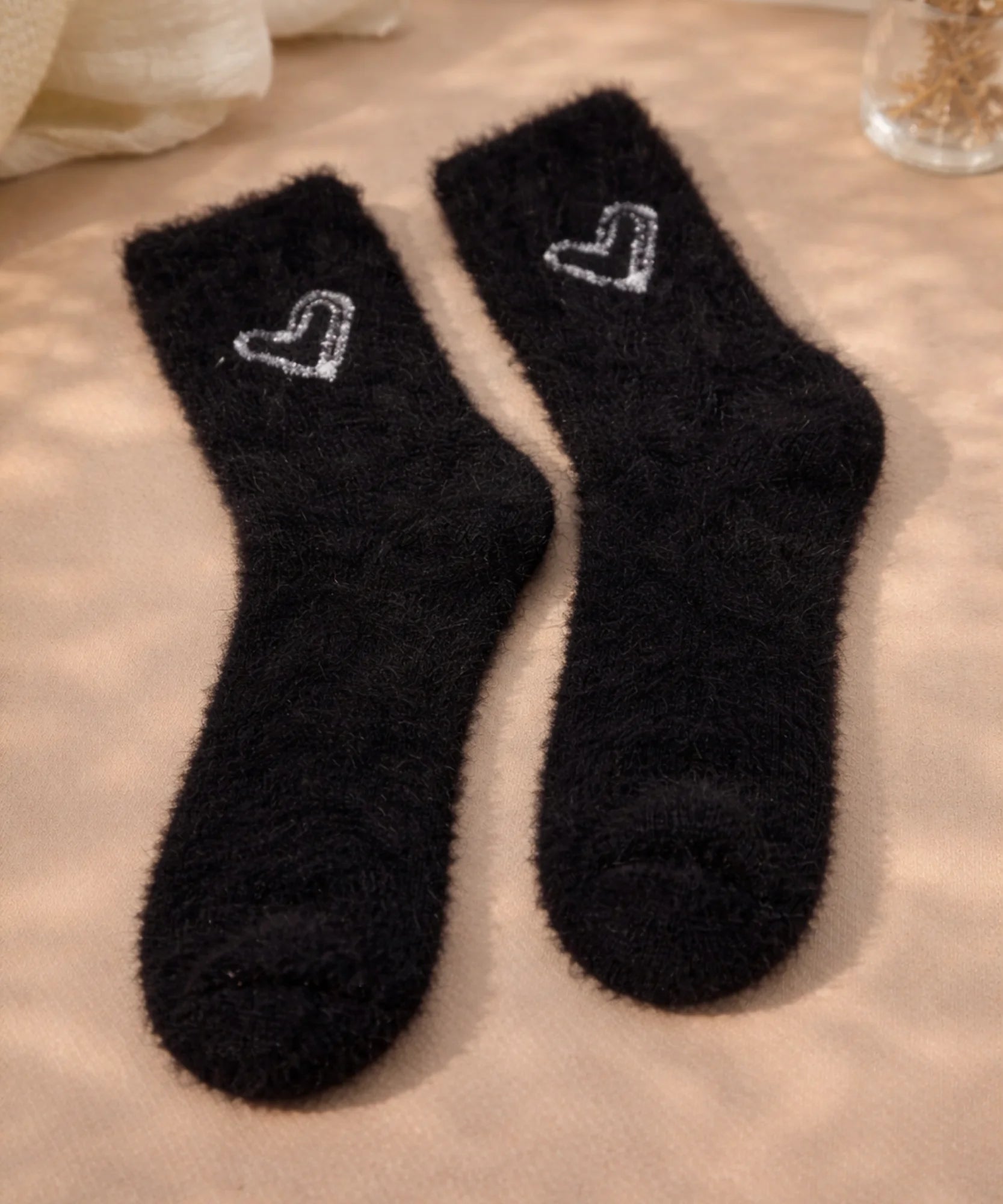  Comprar meia peluciada feminina antiderrapante felpuda inverno quente dormir casa barato em promoção