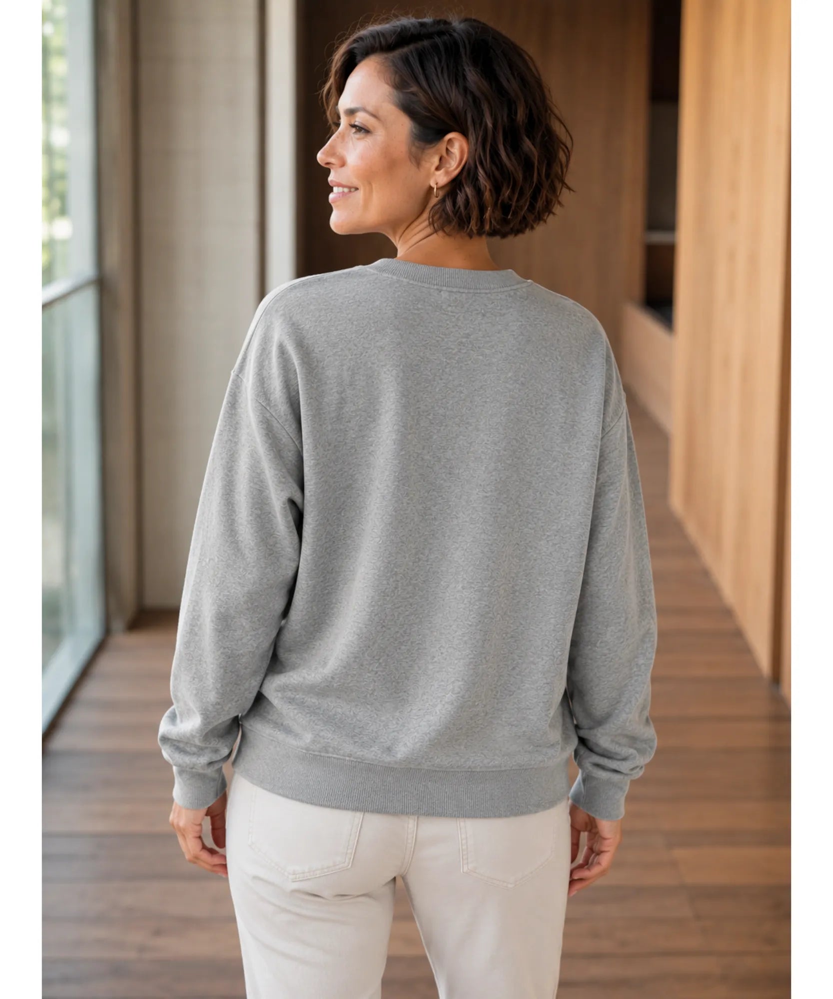 Comprar moletom feminino grosso com forro flanelado roxo casual térmico confortável para inverno em promoção