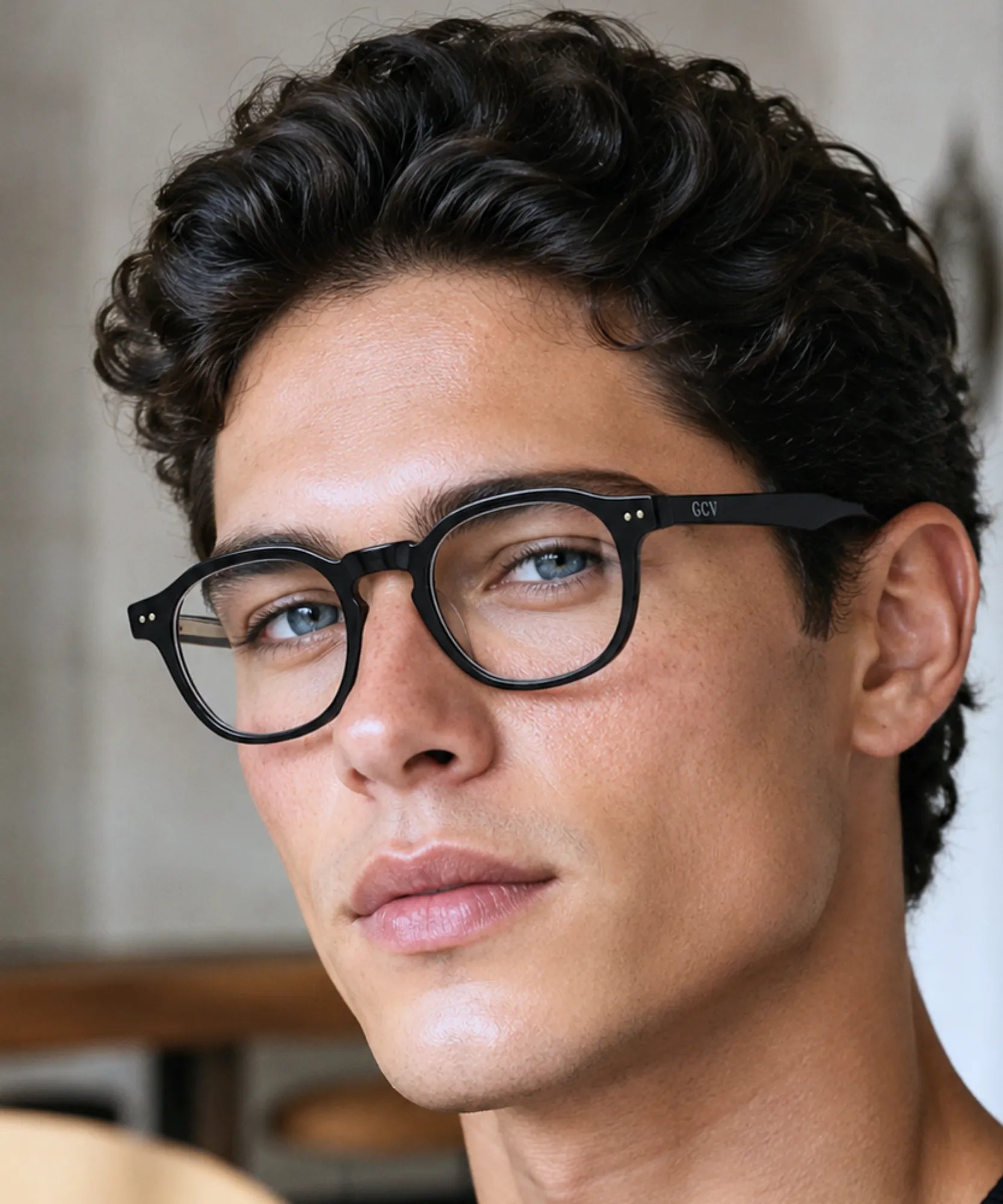 Comprar óculos de descanso anti luz azul masculino transparente em promoção Anellimn
