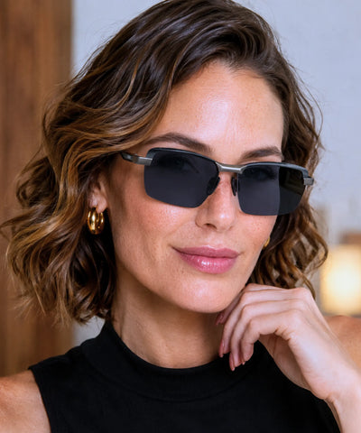 Comprar óculos de sol esportivo feminino preto condução em promoção Anellimn