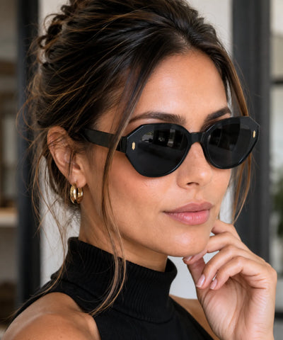 Comprar óculos de sol gatinho feminino preto elegante em promoção Anellimn