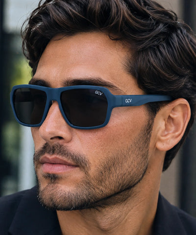 Comprar óculos de sol masculino esportivo azul cinza em promoção Anellimn