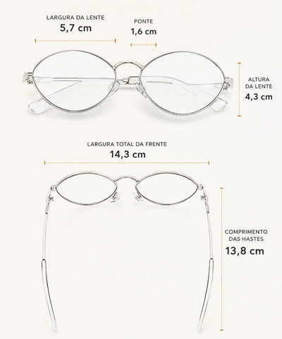 Comprar óculos de sol oval feminino medidas em promoção Anellimn