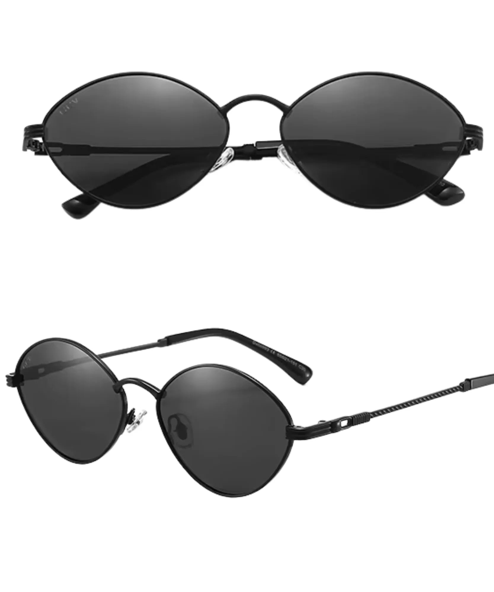 Comprar óculos de sol oval feminino preto polarizado em promoção Anellimn