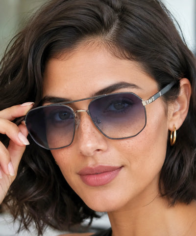 Comprar óculos de sol quadrado feminino preto elegante em promoção Anellimn
