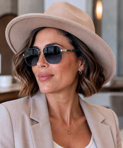 Comprar óculos de sol quadrado feminino preto casual em promoção Anellimn