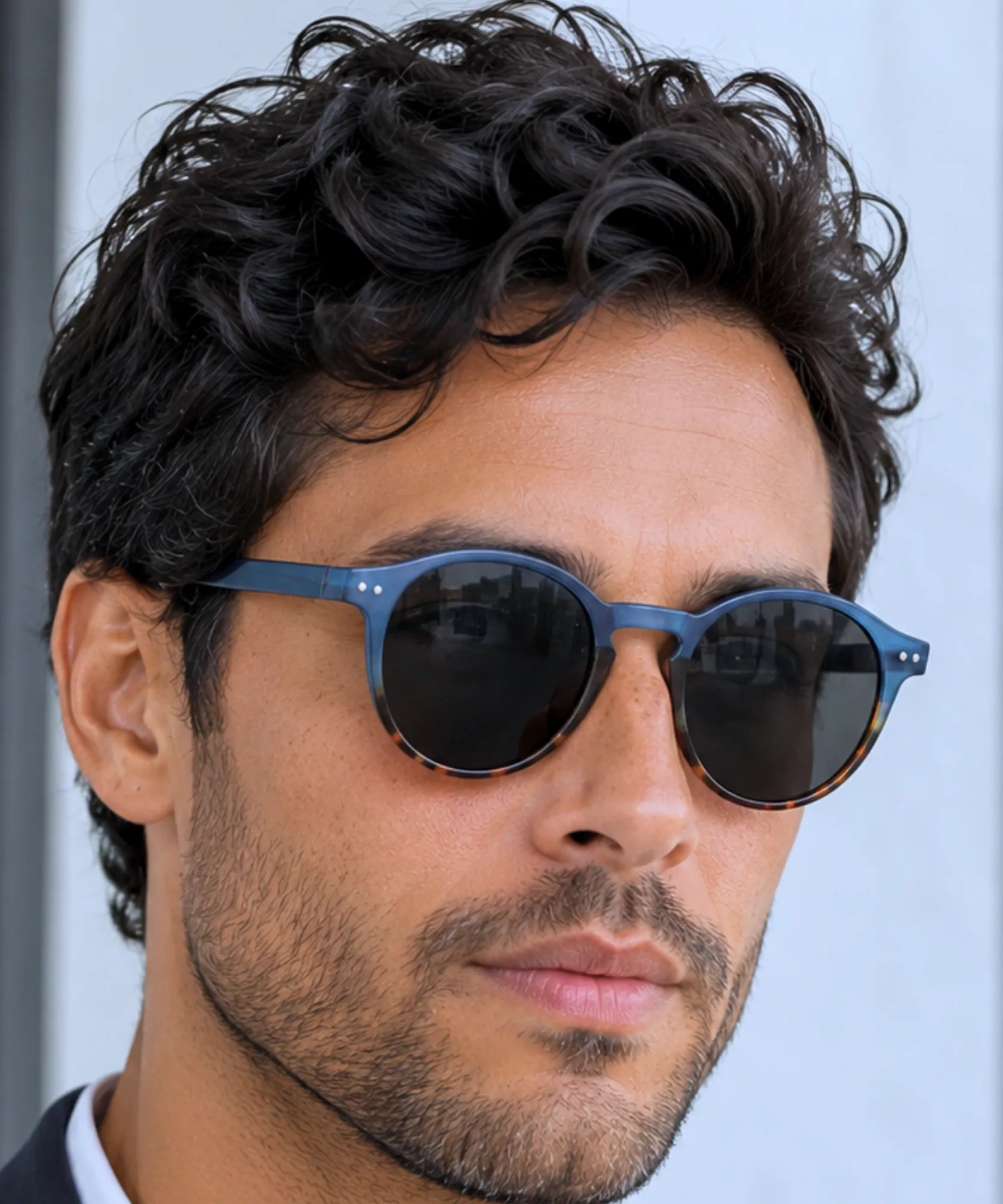 Comprar óculos de sol redondo polarizado proteção UV400 unissex barato em promoção Anellimn