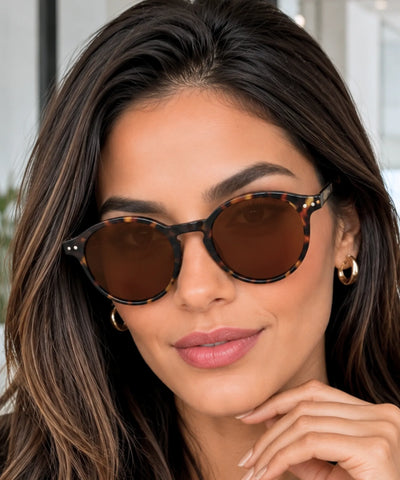 Comprar óculos de sol redondo polarizado proteção UV400 unissex barato em promoção Anellimn