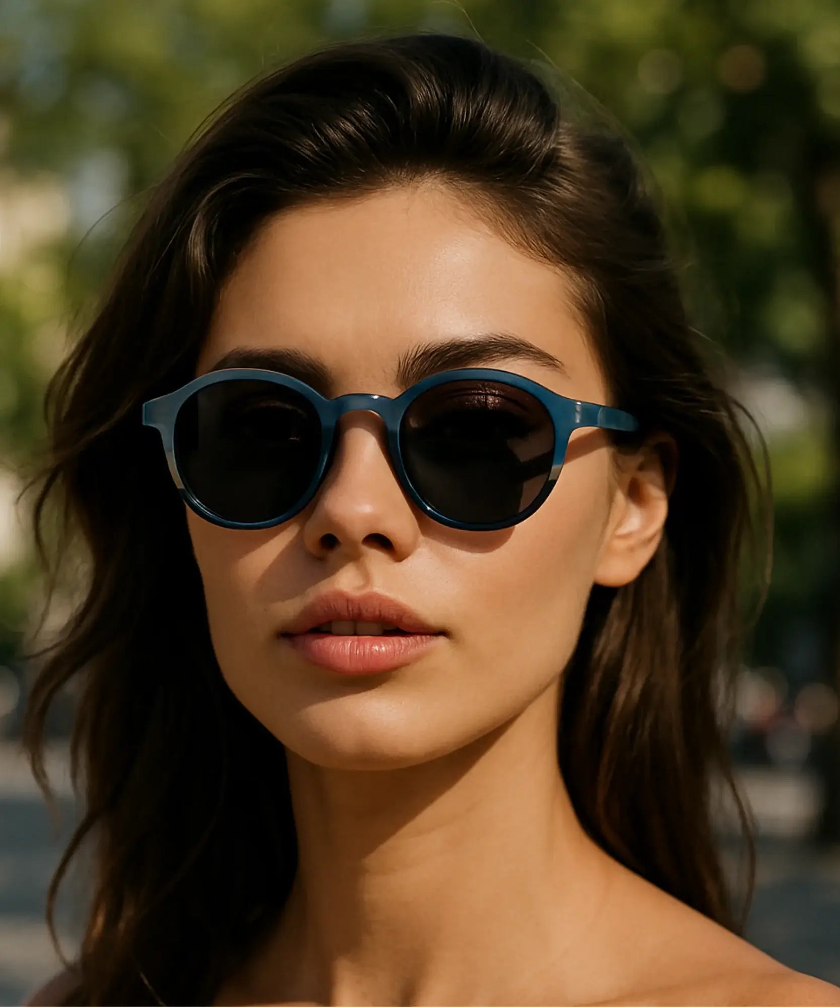 Comprar óculos de sol redondo polarizado proteção UV400 unissex premium barato promoção ANELLIMN