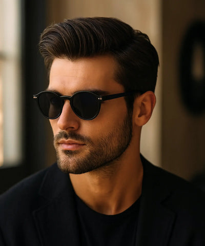 Comprar óculos de sol redondo polarizado proteção UV400 unissex premium barato promoção ANELLIMN