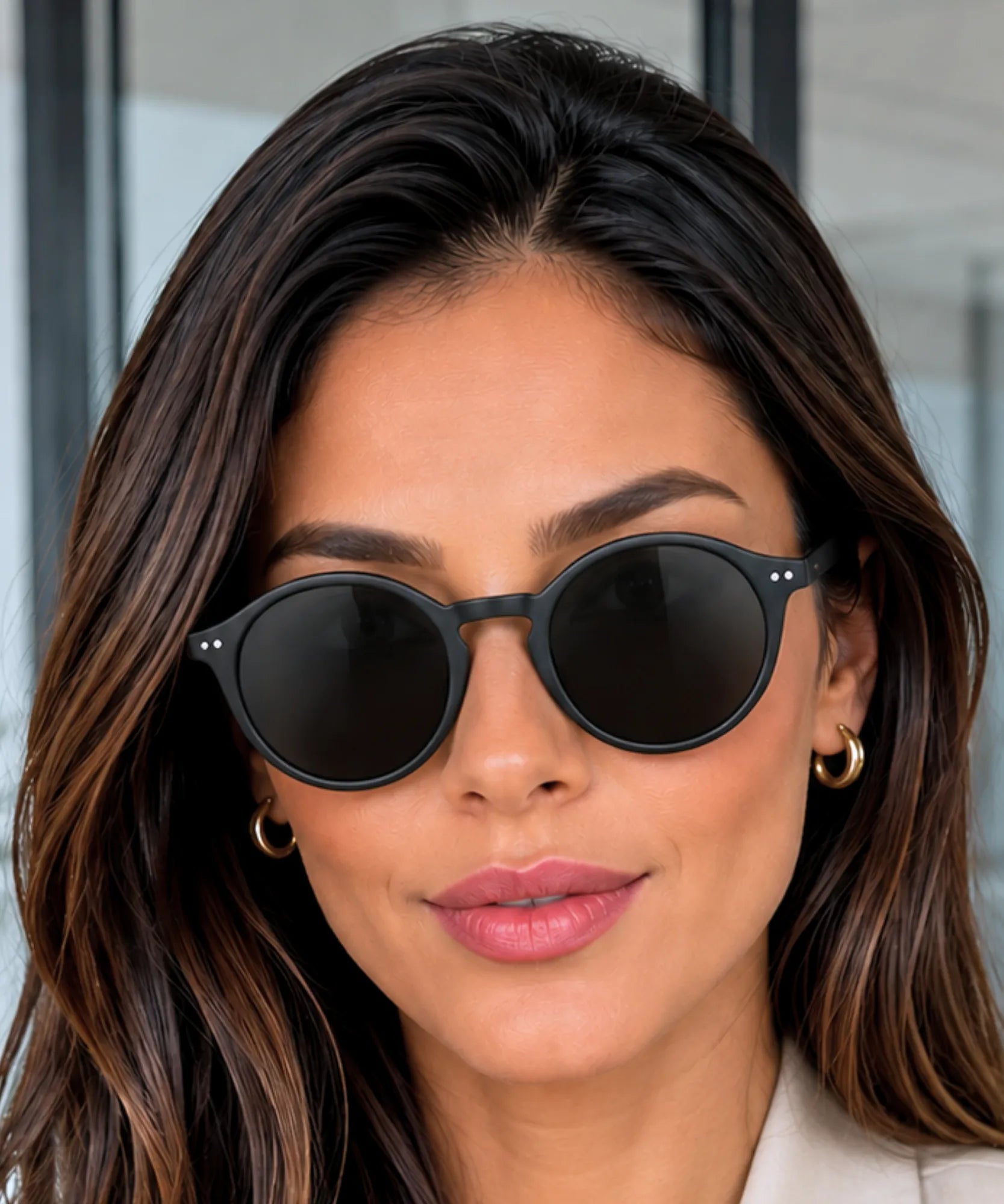 Comprar óculos de sol redondo polarizado proteção UV400 unissex barato em promoção Anellimn