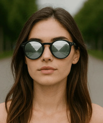 Comprar óculos de sol redondo polarizado proteção UV400 unissex premium barato promoção ANELLIMN