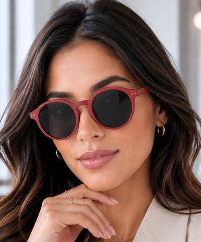 Comprar óculos de sol redondo polarizado proteção UV400 unissex barato em promoção Anellimn