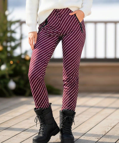 Comprar conjunto feminino inverno jaqueta puffer acolchoada estampa geométrica e calça flare forro térmico em promoção  ZARA